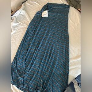 LuLaRoe Blue and Orange Maxi Skirt